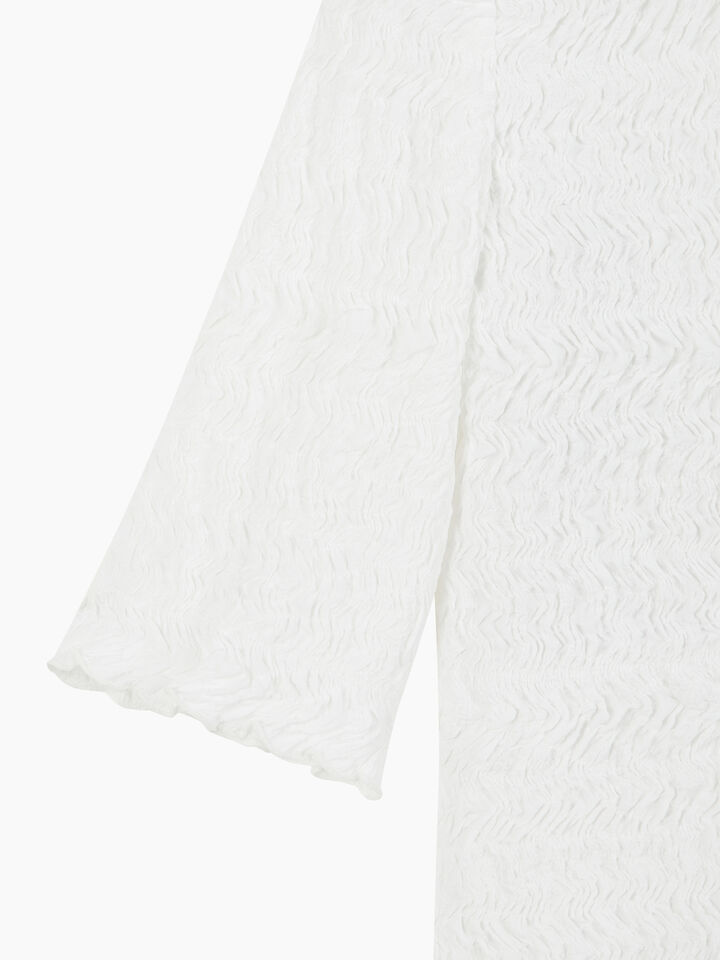 White rouched shirt - null - White | Sisley K image number 4